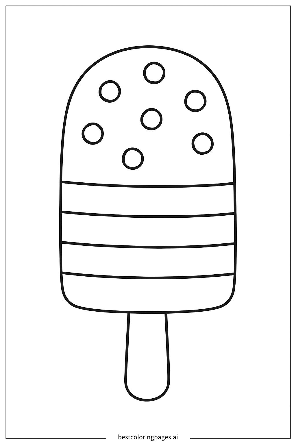 アイスキャンディー ぬりえ - 無料印刷可能 | BestColoringPages AI