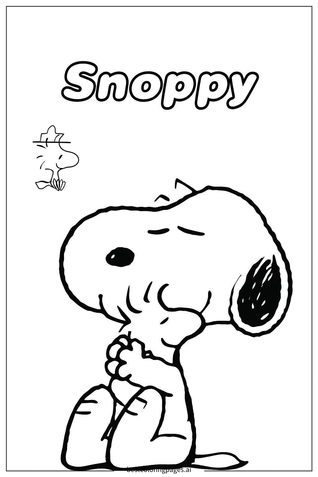スヌーピーの夢見 ぬりえ - 無料印刷可能 | BestColoringPages AI