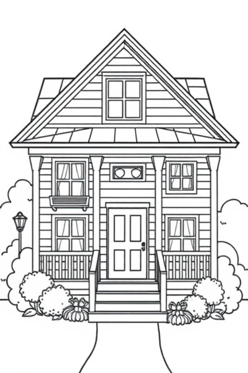 House Coloring Pages