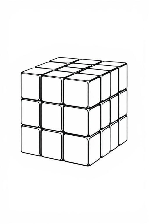 rubik's cube Coloring Pages